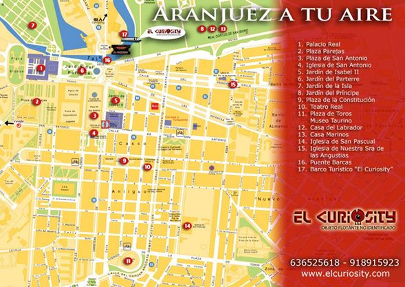 Mapa del centro de Aranjuez - Madrid - España